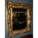 A 19th Century carved giltwood mirror th