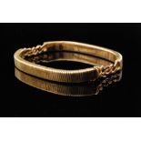 An 18ct yellow gold snake link bracelet,