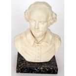 A late 19th Century Parian ware bust of