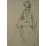 W PYLE - Pen and ink drawing of a nude s