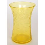 A 1930s Thomas Webb & Sons vase of waist