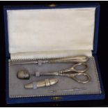 A mid 20th Century cased French silver s