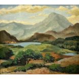 K.TROMAN (CIRCA 1940) - A Welsh lake sce