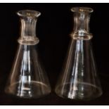 A near pair of 19th Century clear crysta