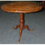 A George III circular oak tripod occasio