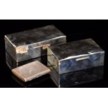 Two hallmarked silver cigarette boxes, e