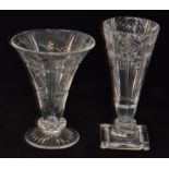 A 1930s Stuart & Sons clear crystal vase