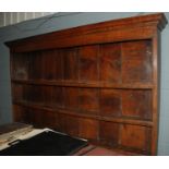 A country oak three-tier plate rack with