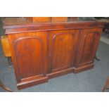 A Victorian mahogany chiffonier of plain