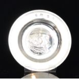 A modern hallmarked silver circular trin
