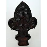 A 19th Century carved oak terminal, from