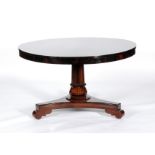 A William IV rosewood circular breakfast