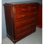 A Victorian mahogany caddy top chest of