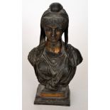 A 19th Century cast spelter head and sho