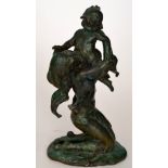 A 20th Century bronze figural group bein