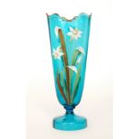 A 19th Century Continental glass vase wi
