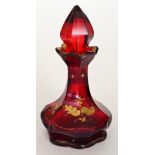 A 19th Century Bohemian scent bottle of