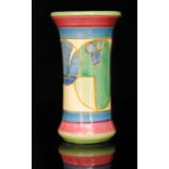 Clarice Cliff - Pastel Melon - A shape 206 vase circa 1930, hand painted with a band of abstract