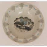 Eric Ravilious - Wedgwood - Travel - A grapefruit bowl with flat rim edge decorated with a