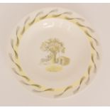 Eric Ravilious - Wedgwood - Garden - A shallow soup bowl decorated with a lady gardener sat in a