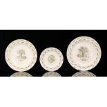 Eric Ravilious - Wedgwood - Garden - Three graduated plates comprising one larger dinner plate