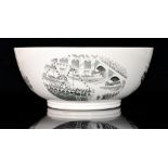 Eric Ravilious - Wedgwood - Boat Race - A circa 1938 punch bowl decorated to the exterior with