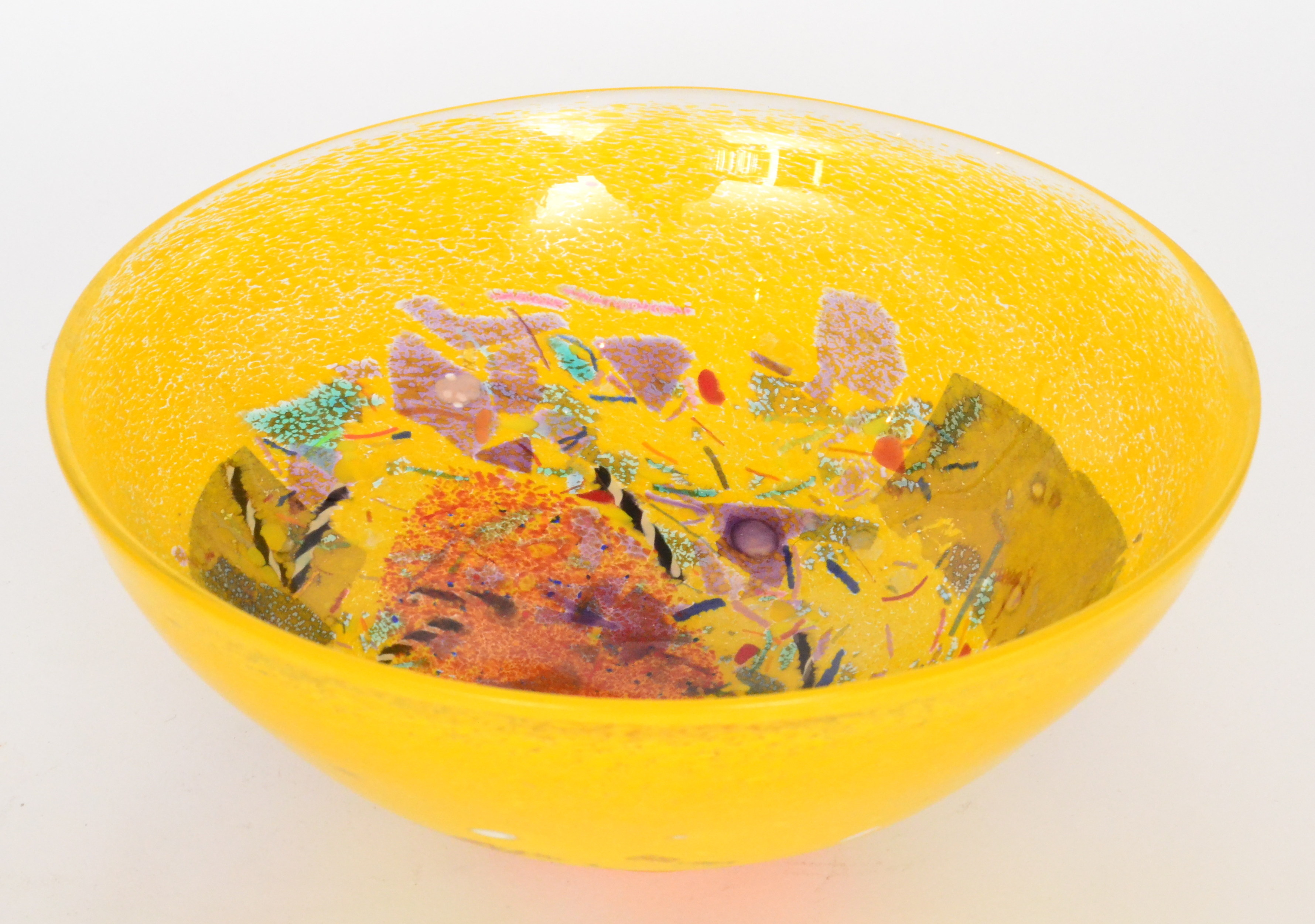 Bertil Vallien - Kosta Boda - An Artists Collection studio glass bowl of footed form, the mottled