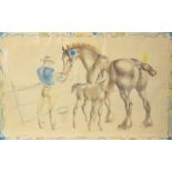 After John Skeaping (1901 - 1980) - 'Mare and Foal', lithograph, published by The Baynard Press for