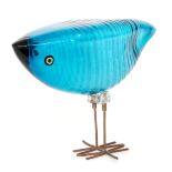 Alessandro Pianon - Vistosi - A Pulcini glass bird circa 1962 with a triangular pale blue body with