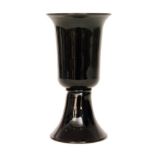 Joseff Hoffmann - Wiener Werkstatte - J Oertel & Co Haida - A black glass vase circa 1915 with a