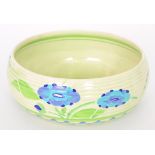 Clarice Cliff - Braidwood - A shape 632 bowl circa 1935, hand painted with a band of stylised