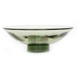 Barnaby Powell and Albert Tubby - Whitefriars - A 1930s Sea Green footed glass 'Moon' bowl