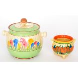 Clarice Cliff - Brown Lily - A small cauldron circa 1929,