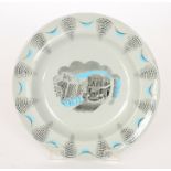 Eric Ravilious - Wedgwood - Travel - A small side plate decorated with a roundel depicting a