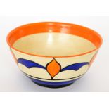 Clarice Cliff - Whisper variant - A small Havre fruit bowl circa 1929, hand painted with a repeat