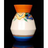 Clarice Cliff - Garland - A shape 360 vase circa 1929, hand painted with a band of stylised flowers