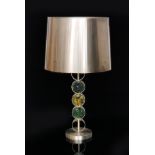 Unknown - A Continental stainless steel table lamp,