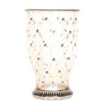 Fachschule Haida (Novy Bor) - A late 19th to early 20th Century clear crystal goblet form vase of