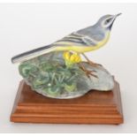 A Royal Worcester study of a bird by Dorothy Doughty entitled Grey Wagtail Motacilla Melanope and