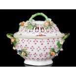 A late 18th to early 19th Century Derby tureen and cover,