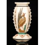 A 19th Century Royal Worcester Aesthetic spill vase of compressed hexagonal form,