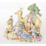 A Francis Berrisford studio pottery tableau model of an Arabian scene with camels,