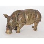 A Sylvac model of a rhinoceros, printed marks,