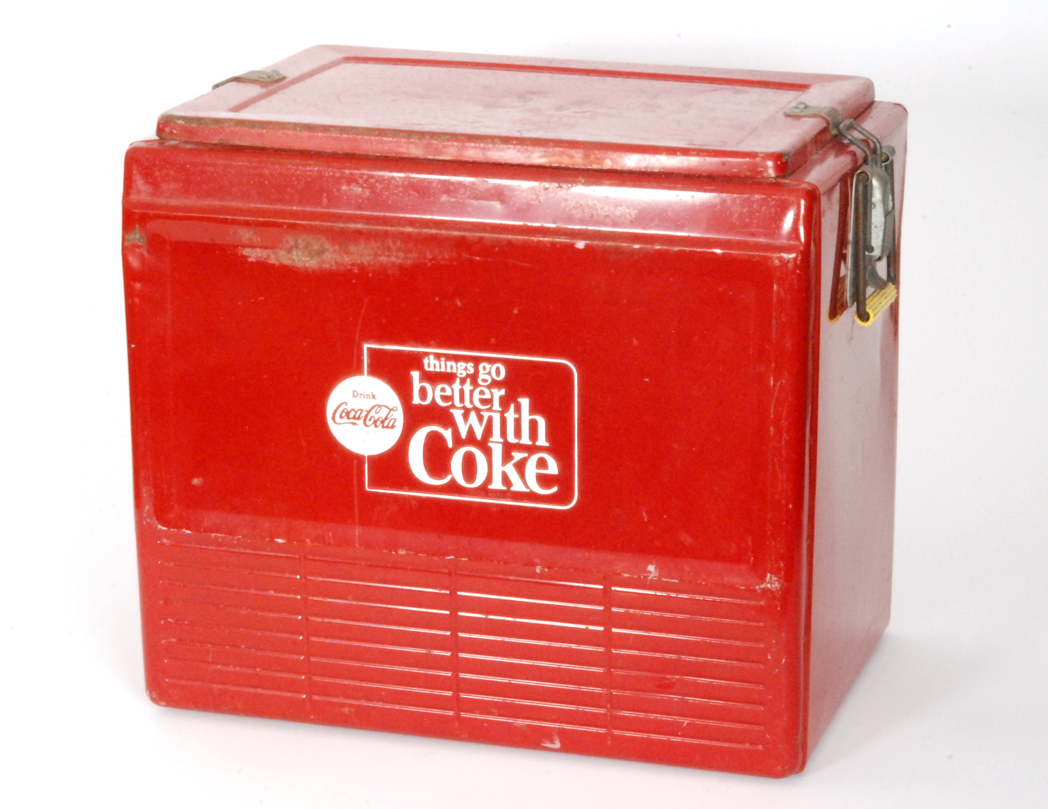 A Progress Refrigerator Company Coca Cola twin handled advertising chest cooler,