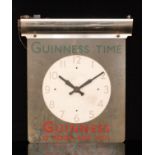 A 1950s electric operated perspex clock  'Guiness Time, Guiness is good for you',