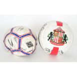 An England football signed by Bobby Robson, Nigel Clough,