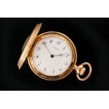 An 18ct Tiffany and Co half hunter keyless pocket watch,