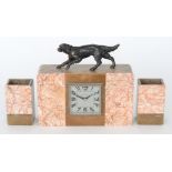 A 1930s French Art Deco mantle clock,