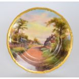 A Royal Worcester cabinet plate entitled Welford on Avon,