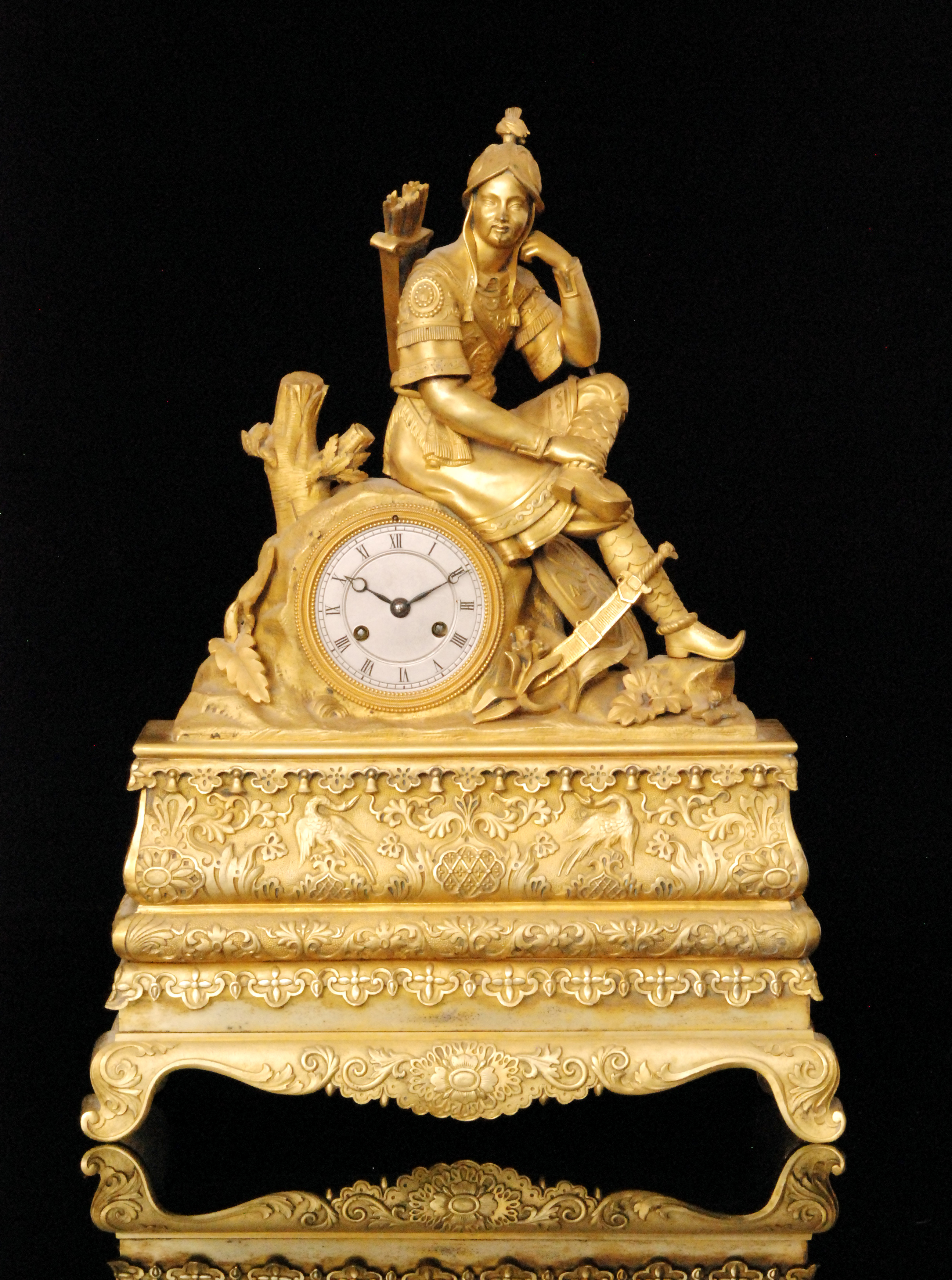 A late 19th Century French gilt mantle clock by Raingo Freres, Paris,